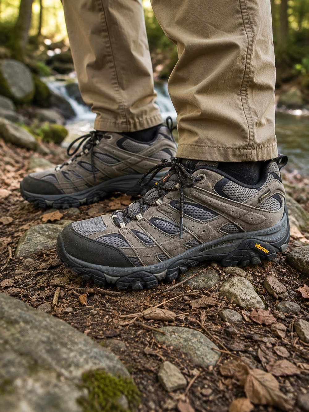 Merrell men’s Moab 2 Vent Trail hiking Sneakers - Brown and Black